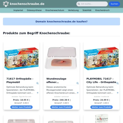 Screenshot knochenschraube.de