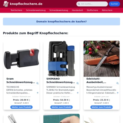 Screenshot knopflochschere.de