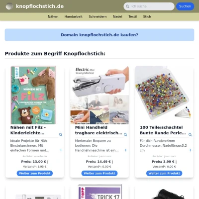 Screenshot knopflochstich.de