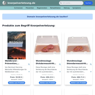 Screenshot knorpelverletzung.de