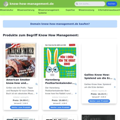Screenshot know-how-management.de