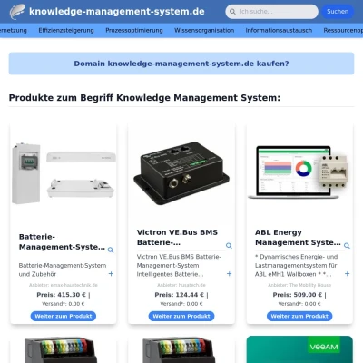 Screenshot knowledge-management-system.de