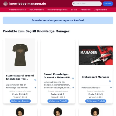 Screenshot knowledge-manager.de