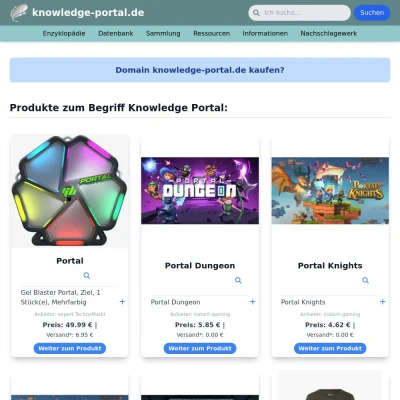 Screenshot knowledge-portal.de