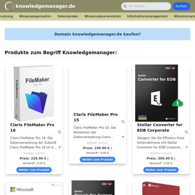 Screenshot knowledgemanager.de