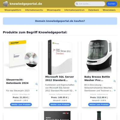 Screenshot knowledgeportal.de