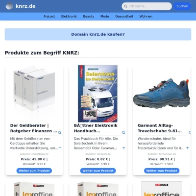 Screenshot knrz.de