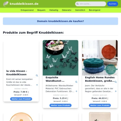 Screenshot knuddelkissen.de