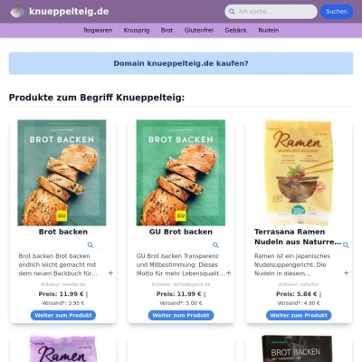 Screenshot knueppelteig.de