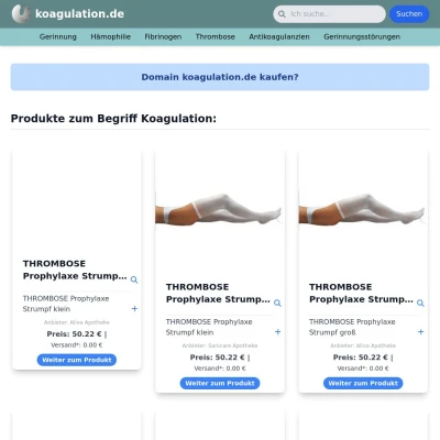 Screenshot koagulation.de