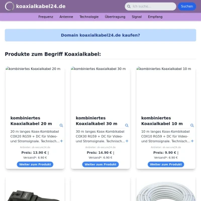 Screenshot koaxialkabel24.de