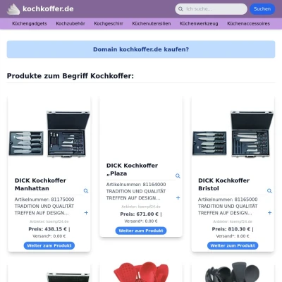 Screenshot kochkoffer.de