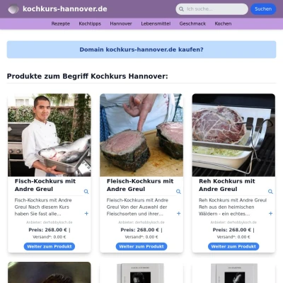 Screenshot kochkurs-hannover.de