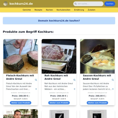 Screenshot kochkurs24.de