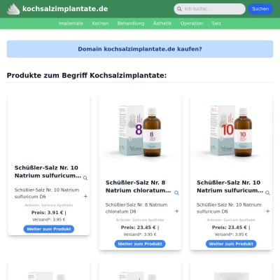 Screenshot kochsalzimplantate.de