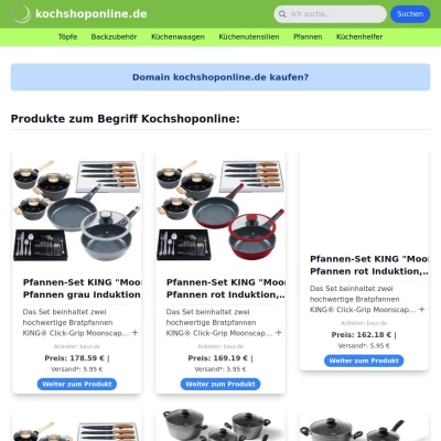 Screenshot kochshoponline.de