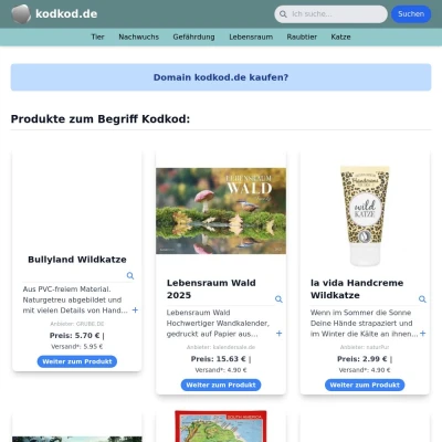 Screenshot kodkod.de