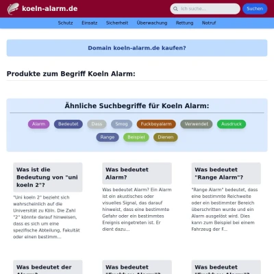 Screenshot koeln-alarm.de