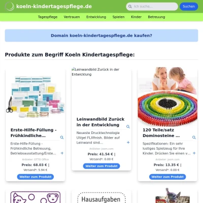 Screenshot koeln-kindertagespflege.de