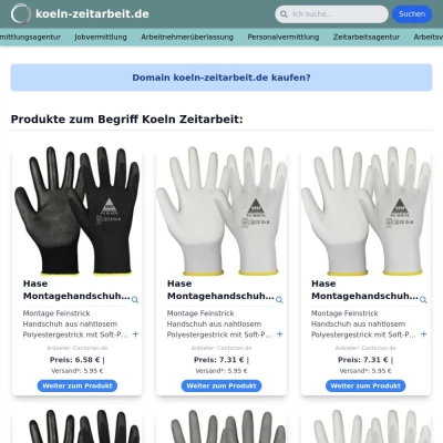Screenshot koeln-zeitarbeit.de