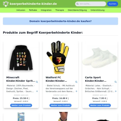 Screenshot koerperbehinderte-kinder.de