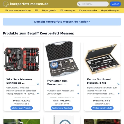 Screenshot koerperfett-messen.de
