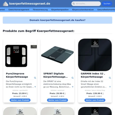 Screenshot koerperfettmessgeraet.de