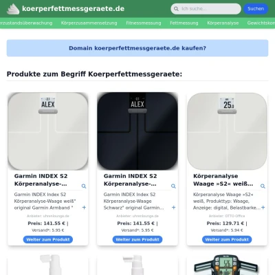 Screenshot koerperfettmessgeraete.de