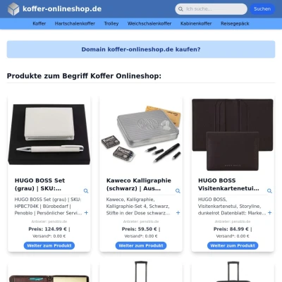 Screenshot koffer-onlineshop.de