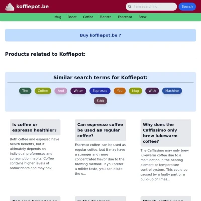 Screenshot koffiepot.be