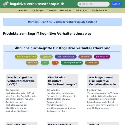 Screenshot kognitive-verhaltenstherapie.ch