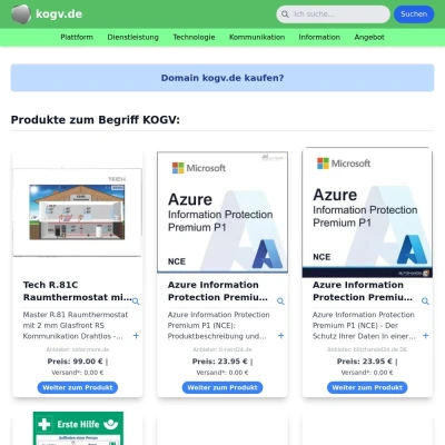 Screenshot kogv.de