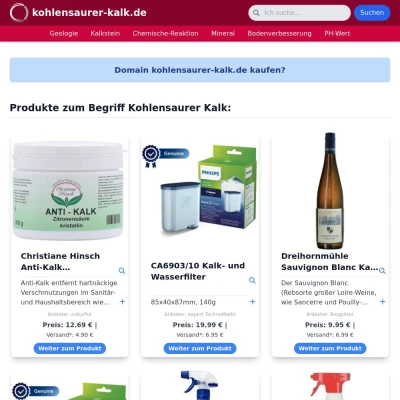 Screenshot kohlensaurer-kalk.de