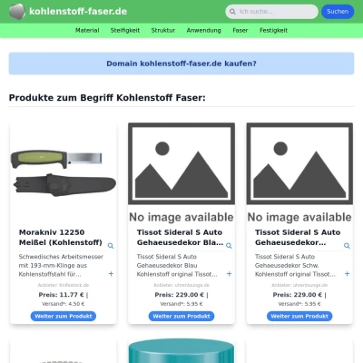 Screenshot kohlenstoff-faser.de
