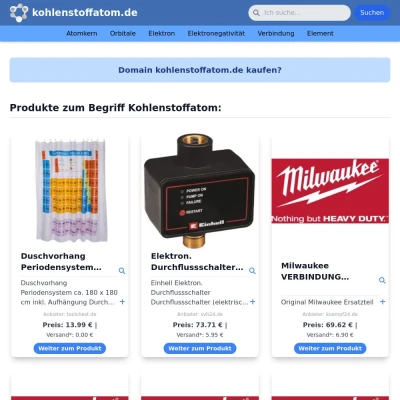 Screenshot kohlenstoffatom.de