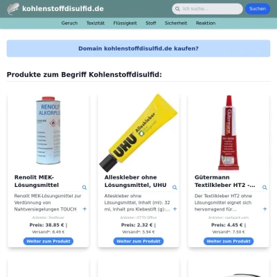 Screenshot kohlenstoffdisulfid.de