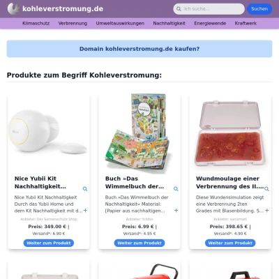 Screenshot kohleverstromung.de