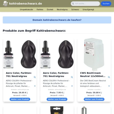 Screenshot kohlrabenschwarz.de