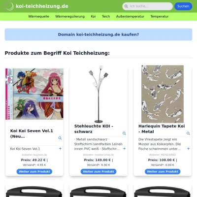 Screenshot koi-teichheizung.de