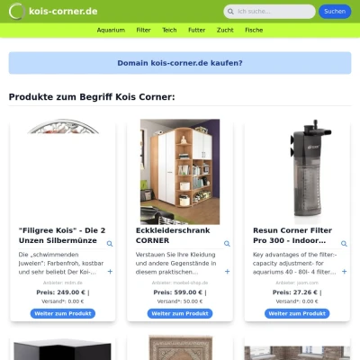 Screenshot kois-corner.de