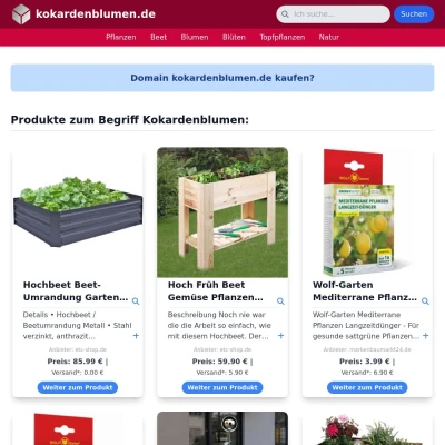 Screenshot kokardenblumen.de