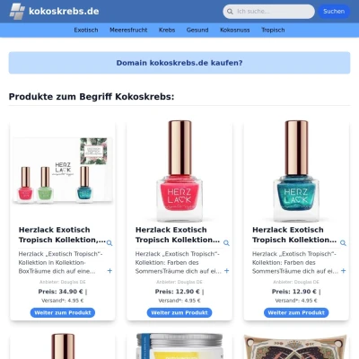 Screenshot kokoskrebs.de
