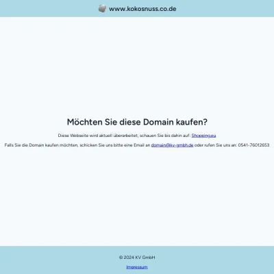 Screenshot kokosnuss.co.de