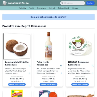 Screenshot kokosnuss24.de