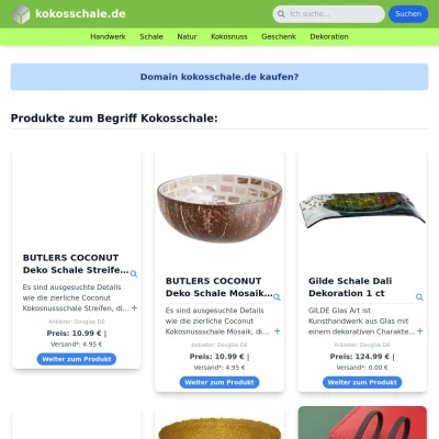 Screenshot kokosschale.de