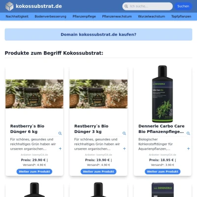 Screenshot kokossubstrat.de