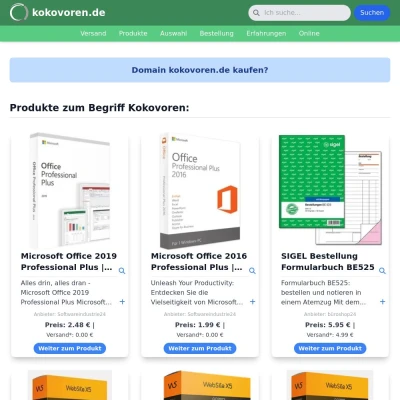 Screenshot kokovoren.de