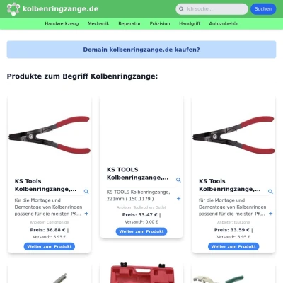 Screenshot kolbenringzange.de