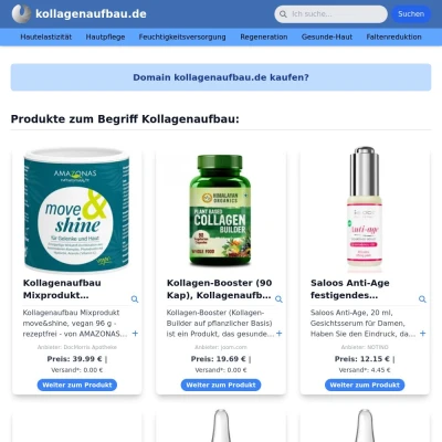 Screenshot kollagenaufbau.de