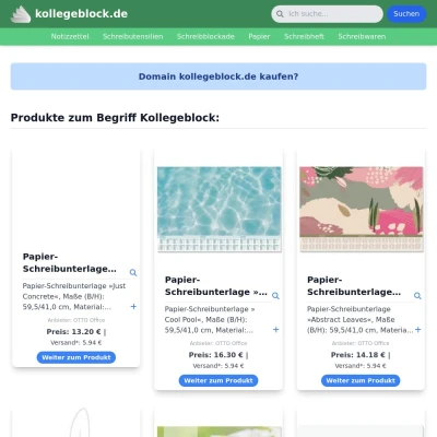 Screenshot kollegeblock.de